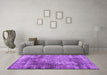 Machine Washable Abstract Purple Contemporary Area Rugs in a Living Room, wshcon1991pur