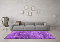 Machine Washable Abstract Purple Contemporary Rug, wshcon1991pur