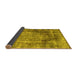 Sideview of Abstract Yellow Contemporary Rug, con1991yw