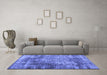 Machine Washable Abstract Blue Contemporary Rug in a Living Room, wshcon1991blu