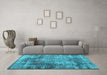 Machine Washable Abstract Light Blue Contemporary Rug in a Living Room, wshcon1991lblu