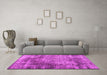 Machine Washable Abstract Pink Contemporary Rug in a Living Room, wshcon1991pnk