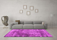 Machine Washable Abstract Pink Contemporary Rug, wshcon1991pnk