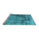 Sideview of Machine Washable Abstract Light Blue Contemporary Rug, wshcon1991lblu