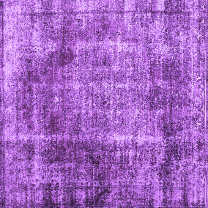 Square Abstract Purple Contemporary Rug, con1991pur