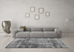 Machine Washable Abstract Gray Contemporary Rug in a Living Room,, wshcon1991gry