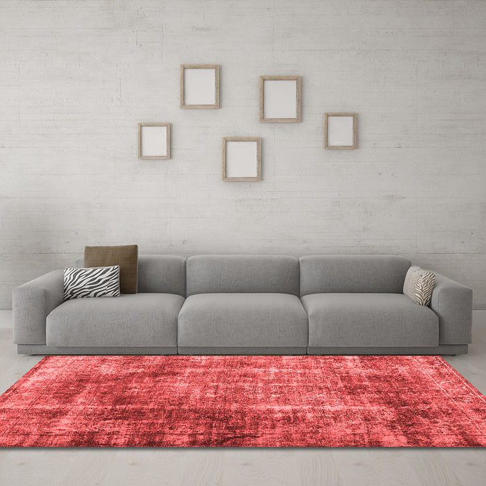 Contemporary Red Washable Rugs