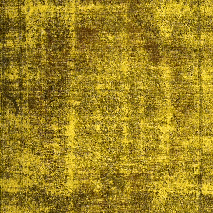 Machine Washable Abstract Yellow Contemporary Rug, wshcon1991yw
