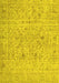 Machine Washable Abstract Yellow Contemporary Rug, wshcon1992yw