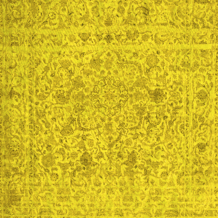 Machine Washable Abstract Yellow Contemporary Rug, wshcon1992yw