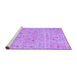 Sideview of Machine Washable Abstract Purple Contemporary Area Rugs, wshcon1992pur