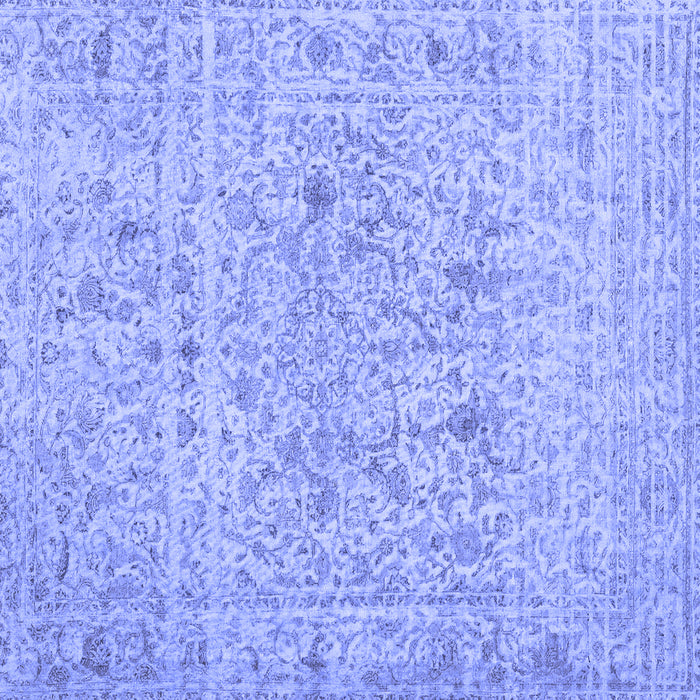 Square Abstract Blue Contemporary Rug, con1992blu