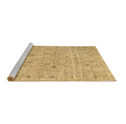 Sideview of Machine Washable Abstract Brown Contemporary Rug, wshcon1992brn