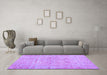 Machine Washable Abstract Purple Contemporary Area Rugs in a Living Room, wshcon1992pur