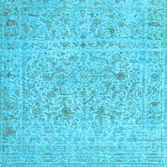 Square Machine Washable Abstract Light Blue Contemporary Rug, wshcon1992lblu