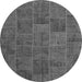 Square Patchwork Gray Transitional Rug, con1993gry