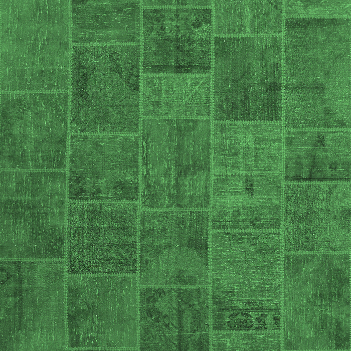 Patchwork Emerald Green Transitional Rug, con1993emgrn