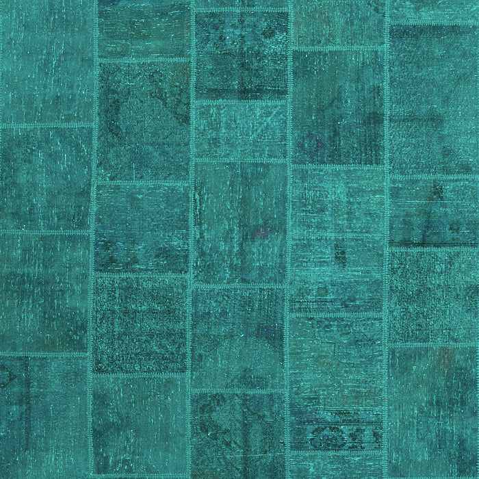 Patchwork Turquoise Transitional Rug, con1993turq