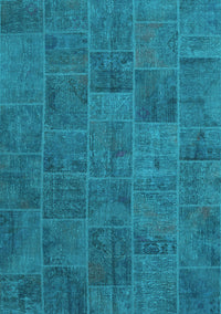 Patchwork Light Blue Transitional Rug, con1993lblu