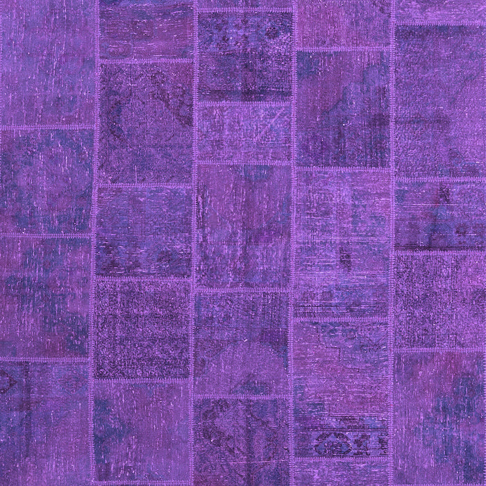 Machine Washable Patchwork Purple Transitional Area Rugs, wshcon1993pur