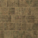 Square Patchwork Brown Transitional Rug, con1993brn