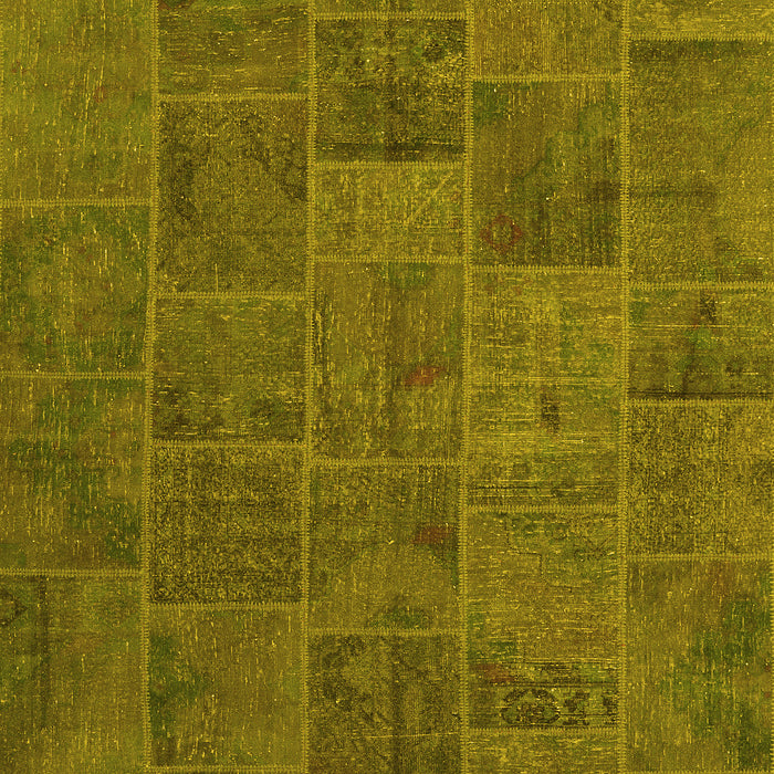 Patchwork Yellow Transitional Rug, con1993yw