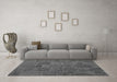 Machine Washable Patchwork Gray Transitional Rug in a Living Room,, wshcon1993gry