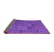 Sideview of Patchwork Purple Transitional Rug, con1993pur