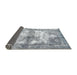 Thickness of Contemporary Light Slate Gray Modern Rug, con1994