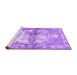 Sideview of Machine Washable Abstract Purple Contemporary Area Rugs, wshcon1994pur