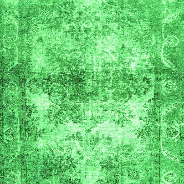 Serging Thickness of Machine Washable Abstract Green Contemporary Area Rugs, wshcon1994grn