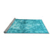 Sideview of Machine Washable Abstract Light Blue Contemporary Rug, wshcon1994lblu