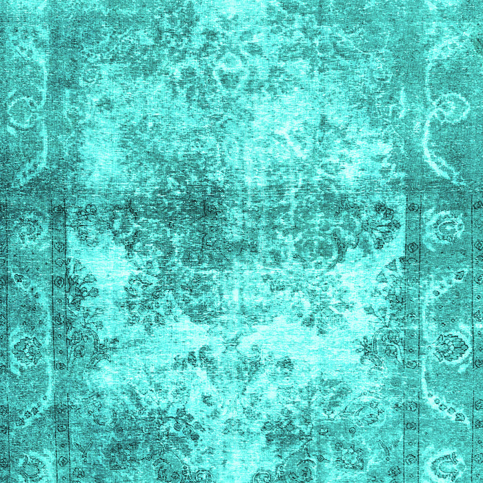 Machine Washable Abstract Turquoise Contemporary Area Rugs, wshcon1994turq