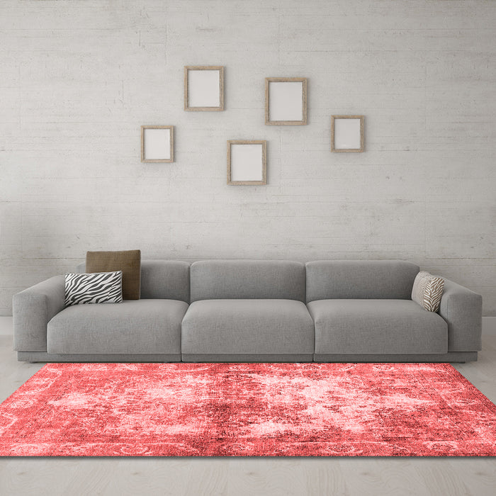 Contemporary Red Washable Rugs