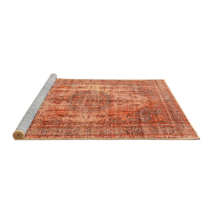 Serging Thickness of Machine Washable Contemporary Sand Brown Rug, wshcon1995