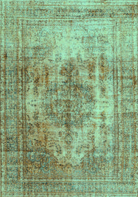 Abstract Turquoise Contemporary Rug, con1995turq