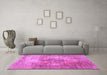 Machine Washable Abstract Purple Contemporary Area Rugs in a Living Room, wshcon1995pur