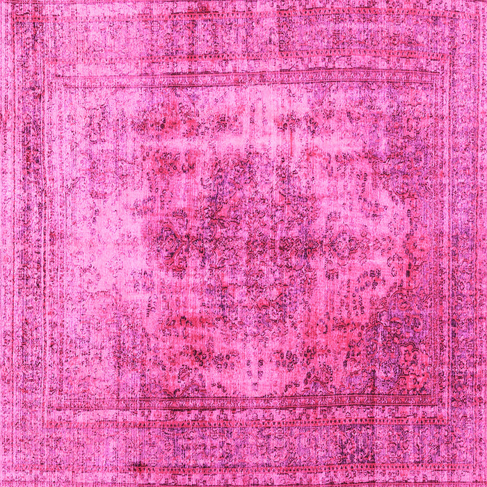 Square Abstract Pink Contemporary Rug, con1995pnk