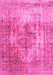 Abstract Pink Contemporary Rug, con1995pnk