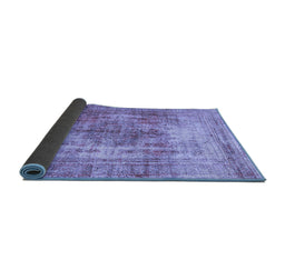 Sideview of Abstract Blue Contemporary Rug, con1995blu
