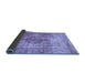 Sideview of Abstract Blue Contemporary Rug, con1995blu