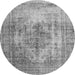 Machine Washable Abstract Gray Contemporary Rug, wshcon1995gry
