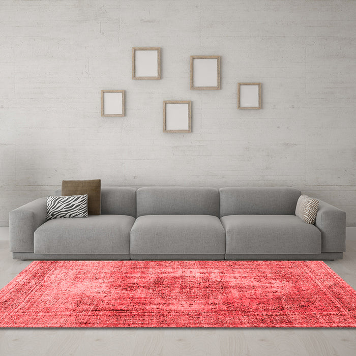 Contemporary Red Washable Rugs