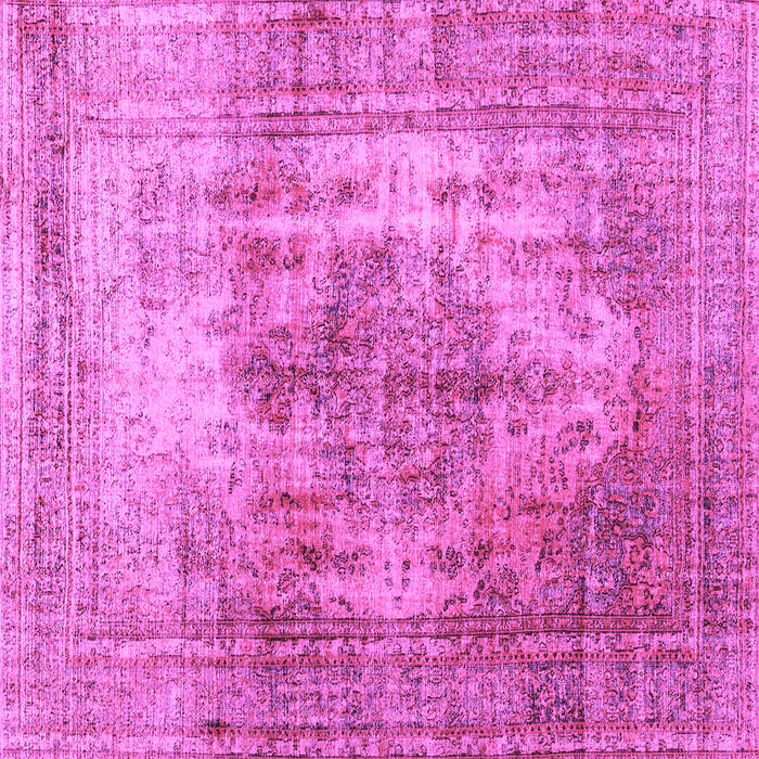 Square Machine Washable Abstract Purple Contemporary Area Rugs, wshcon1995pur