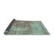 Sideview of Abstract Light Blue Contemporary Rug, con1995lblu