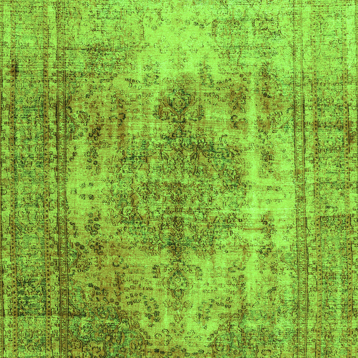 Serging Thickness of Machine Washable Abstract Green Contemporary Area Rugs, wshcon1995grn