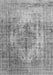 Serging Thickness of Machine Washable Abstract Gray Contemporary Rug, wshcon1995gry