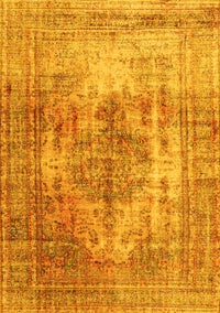 Abstract Yellow Contemporary Rug, con1995yw