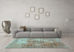 Machine Washable Abstract Light Blue Contemporary Rug in a Living Room, wshcon1995lblu