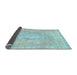 Sideview of Abstract Light Blue Contemporary Rug, con1996lblu